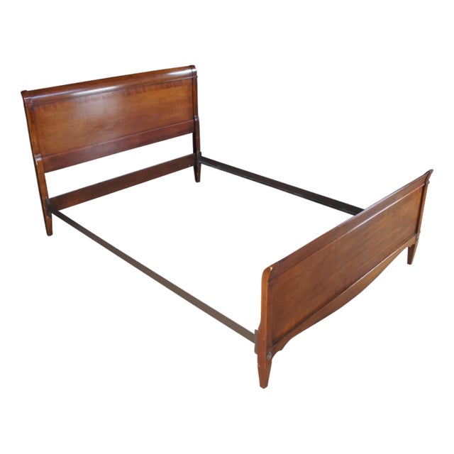 Mid Century Broyhill Mahogany Full Size Bed For Sale