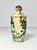 Antique Chinese Yellow Porcelain Blue Floral Flowers Snuff Bottle For Sale - Image 4 of 10
