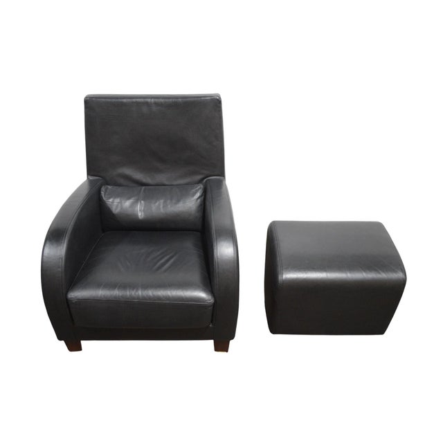 Contemporary Ligne Roset Lounge Chair With Ottoman For Sale - Image 3 of 9