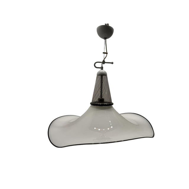 Large Black and White Murano Glass Pendant, 1970s For Sale - Image 13 of 13