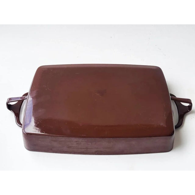 Dansk 1960s Dansk Kobenstyle Roasting or Casserole Pan, Enamel on Steel, Made in France For Sale - Image 4 of 10