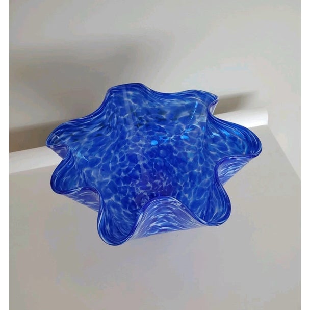 Vintage Murano Style Hand Blown Handkerchief Glass Vase For Sale In Dallas - Image 6 of 6