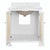 2020s Matthew Izzo Home Boyd Matte White Lacquer Single Porcelain Sink Bath Vanity, Carrara Marble Top & Backsplash With 2 Caned Doors and Brass Knobs For Sale - Image 5 of 7