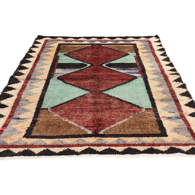 Mid-Century Modern Vintage Persian Lori Rug - 04'02 X 06'03 For Sale - Image 3 of 9