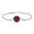 Single Stone Natural Ruby Unisex Bracelet in 925 Silver For Sale