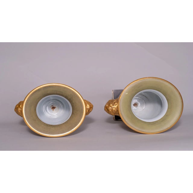 1813-1820 English Louis XV Style Porcelain Mason Vases - a Pair For Sale - Image 10 of 11