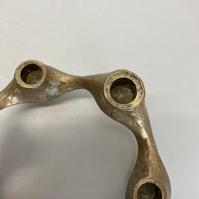 Mid-Century Brutalist Bronze Candleholder from Michael Harjes, Germany, 1960s For Sale - Image 15 of 18