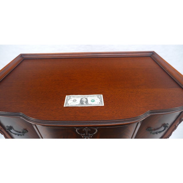 Tall Carved Mahogany Chinese Chippendale Style Bow Front High Chest Dresser For Sale - Image 15 of 18