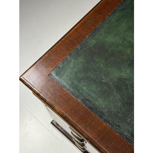 Green English Desk with Green Leather For Sale - Image 8 of 18