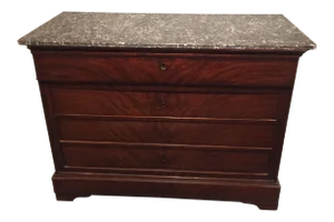 Louis Philippe Three Drawer Desk Commode