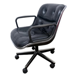 1990s Pollock Executive Armchair Five Star Base on Castors For Sale