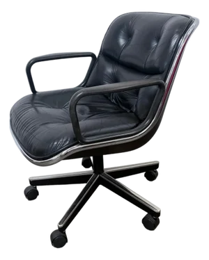 1990s Pollock Executive Armchair Five Star Base on Castors