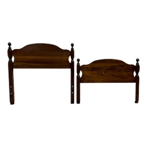 Vintage Twin Size Traditional Style Cannonball Headboard and Footboard