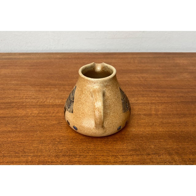 Ceramic Mid-Century German Studio Pottery Jug with Owl Design from Heinz Theo Dietz, 1960s For Sale - Image 7 of 18