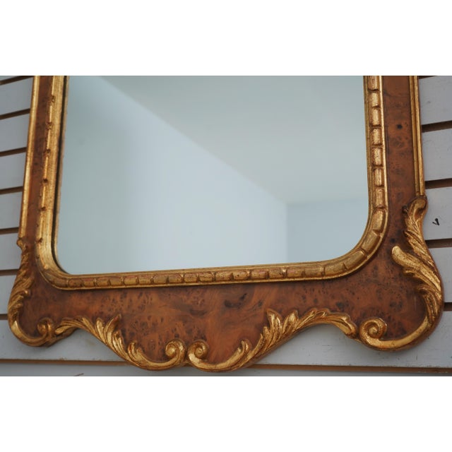 Traditional Decorative Crafts Carved Frame Gold Gilt Mirror For Sale - Image 3 of 11