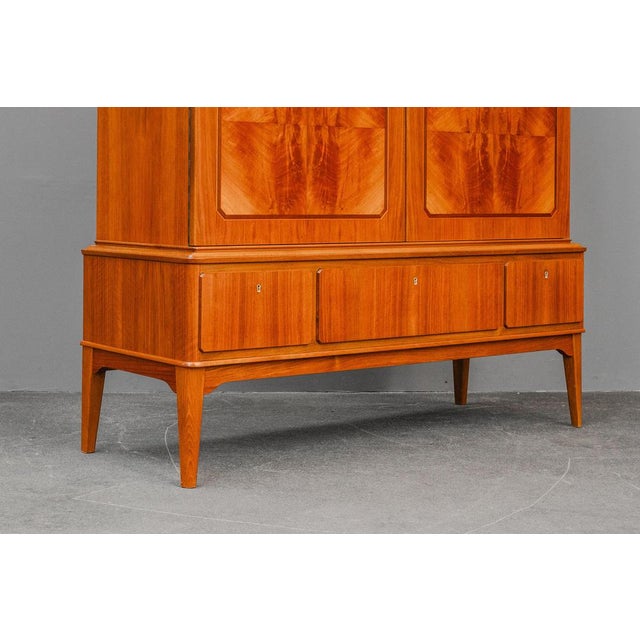 Mid-Century Modern Highboard in Walnut, 1900s For Sale - Image 6 of 16