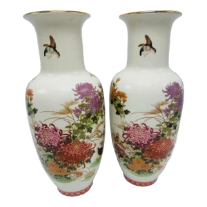 Vintage Chinoiserie Vases, a Pair