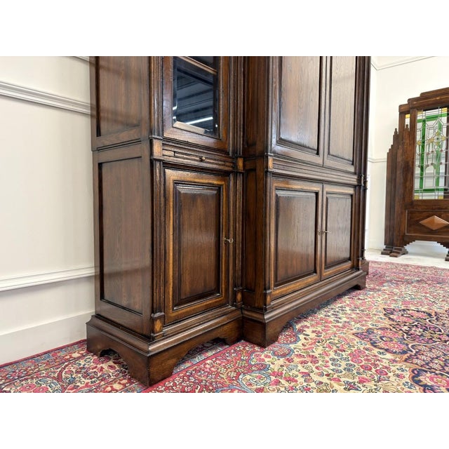 Brown English Royal Antique Collection Bookcase For Sale - Image 8 of 18