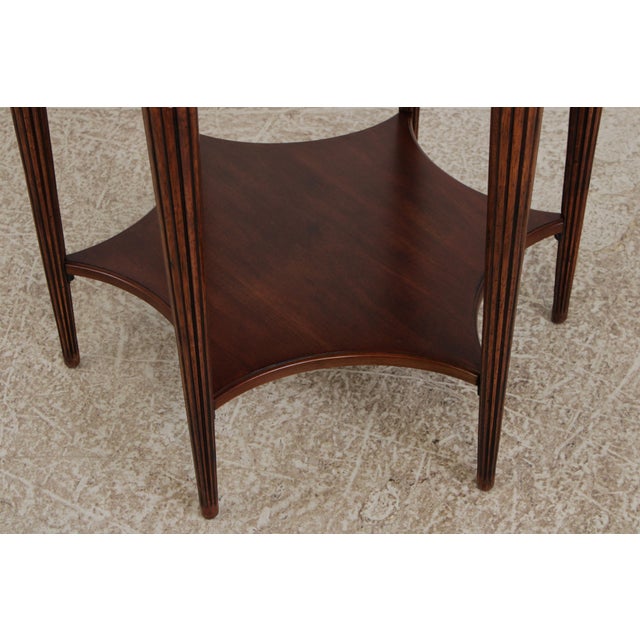 Cherry Inlaid Top Regency Style Lamp Table For Sale - Image 9 of 12