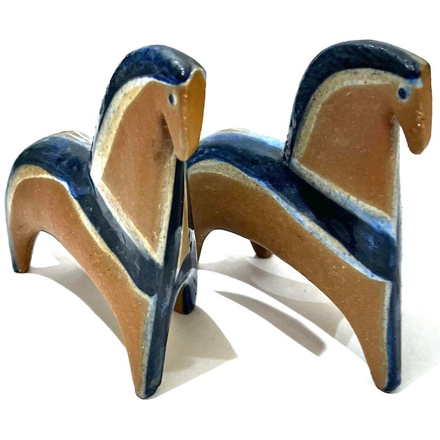 1960's Lisa Larson - Gustavberg - Swedish Lilla Zoo Horses - A Pair For Sale - Image 12 of 12