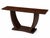 Modern custom console table. Table is made of alder with a custom zembrano finish. The console is in impeccable condition...