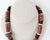 Metal Vintage 1990s Artist Made Tribal Bauxite Pottery Beaded Necklace For Sale - Image 7 of 9