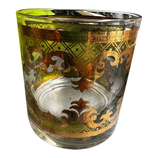 1970s Culver 22kt Gold Lowball Cocktail Glass For Sale