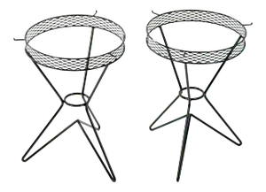 Atomic Three Hairpin Leg Tables After Tony Paul Fredrick Weinberg Iron Wire Mesh Tripod - a Pair