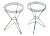 Modern Atomic Three Hairpin Leg Tables After Tony Paul Fredrick Weinberg Iron Wire Mesh Tripod - a Pair For Sale