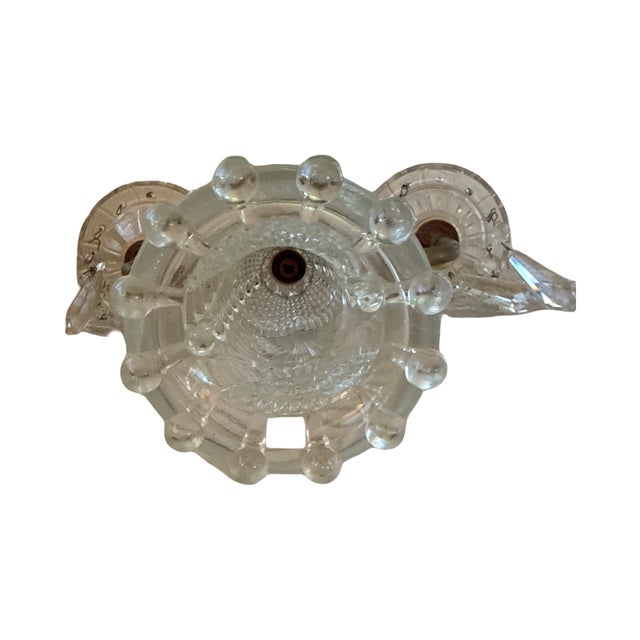 Antique Victorian Pressed Glass Three-Arm Girandole Candelabra For Sale In West Palm - Image 6 of 14