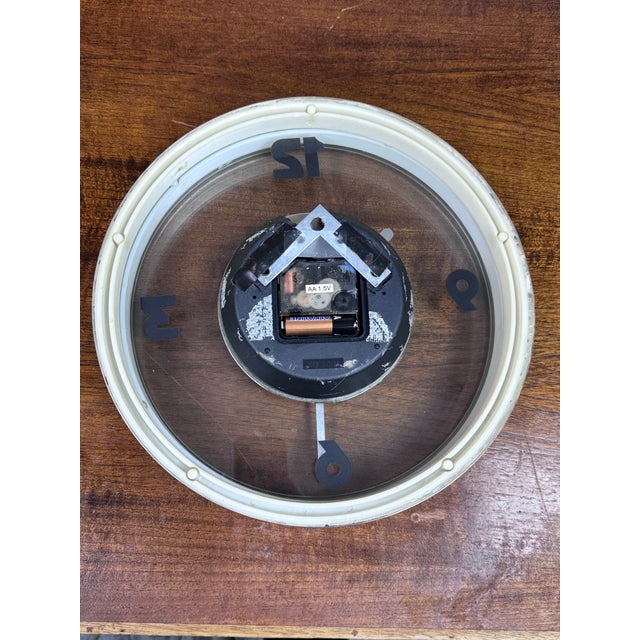 Metal Alivar Italian Wall Clock For Sale - Image 7 of 12