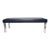 Modern Prism Bench in Navy Leather For Sale
