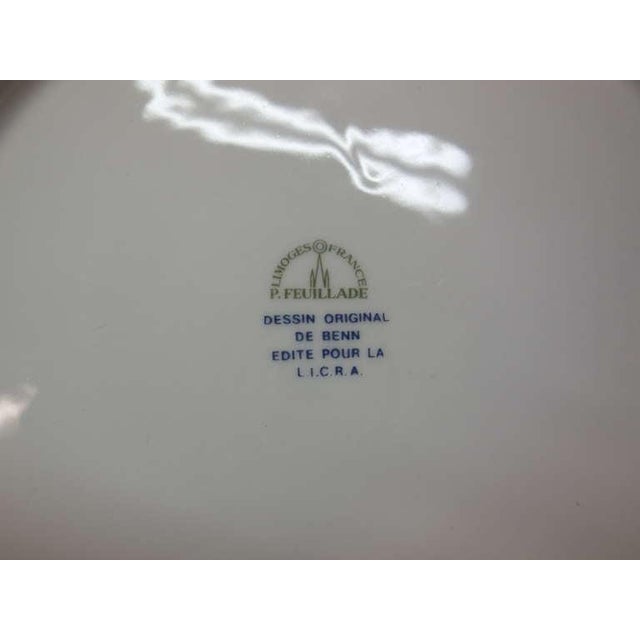 1960s Ben Benn, Dove of Peace Limoges plate For Sale - Image 4 of 4