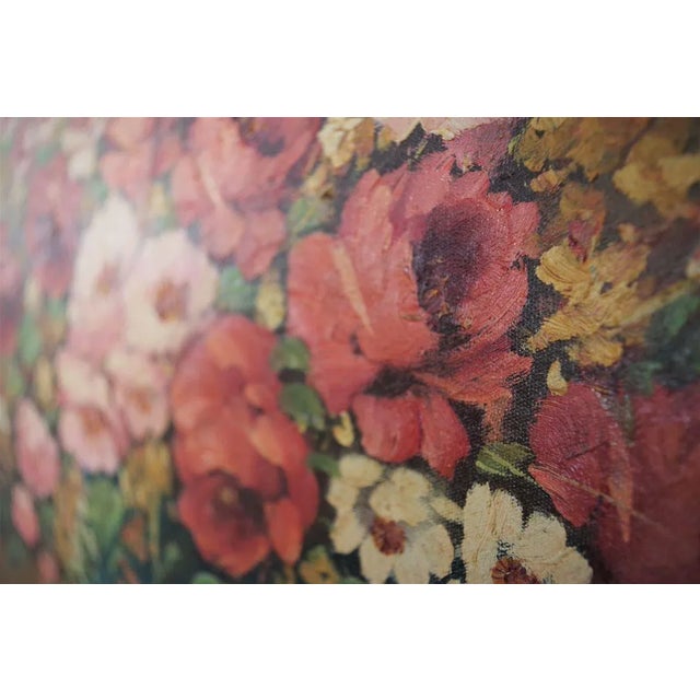 Painted Floral Composition by Lina Rossi, 1930s For Sale - Image 12 of 17