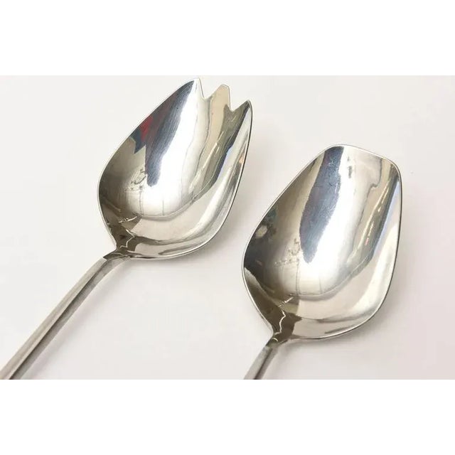 Silver 1960's Stainless Steel Flatware of Helmut Adler for Amboss, Austria Set of 73 PIeces For Sale - Image 8 of 9