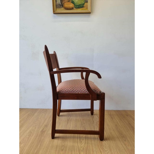 Oak office chair from the 1950s. A heavy and solid chair in the Art Deco style. The chair has been completely refurbished....