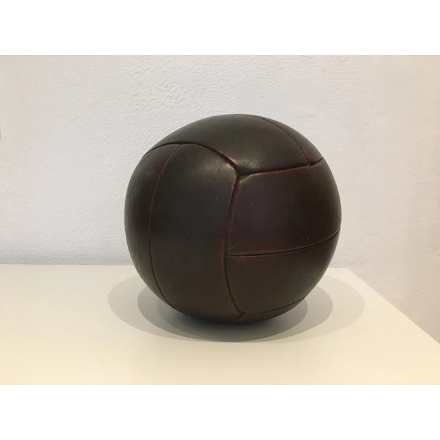 Vintage Leather 3 kg Medicine Ball For Sale - Image 6 of 8