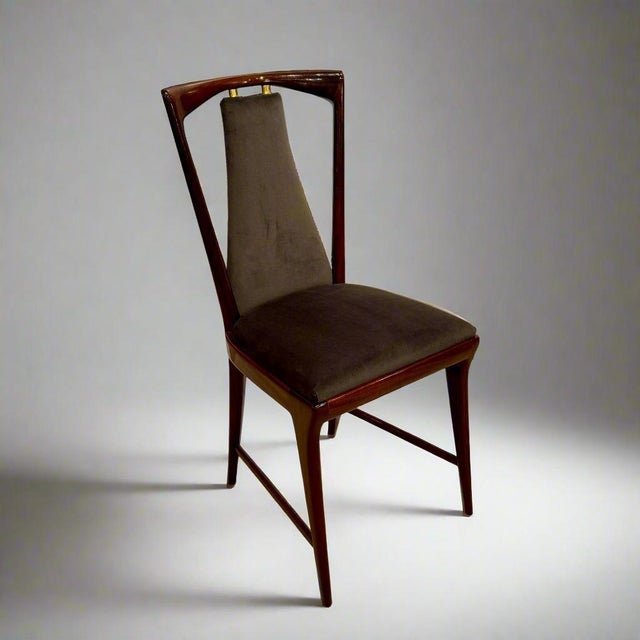 Mid-20th Century Set of Six Dining Chairs by Osvaldo Borsani For Sale - Image 12 of 18