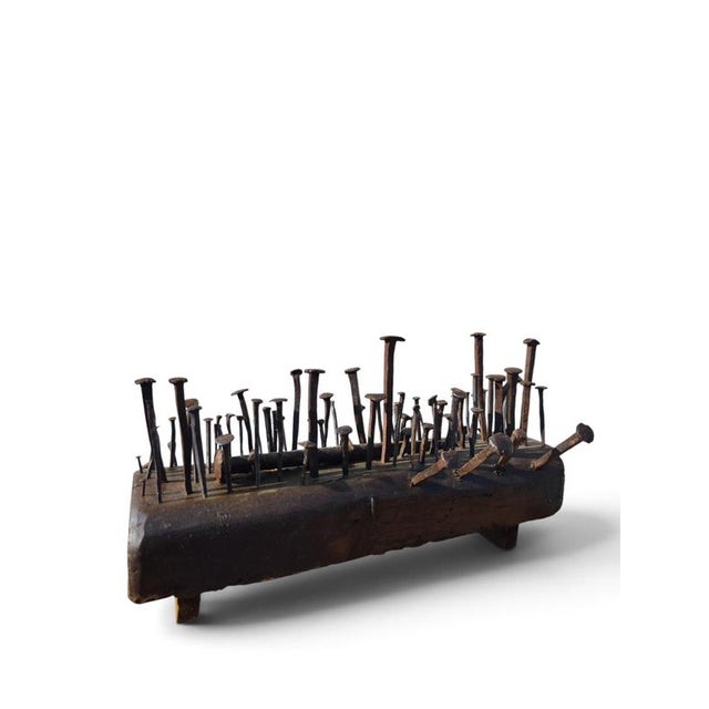 Wood Arte Povera Decorative Object in Iron For Sale - Image 7 of 7