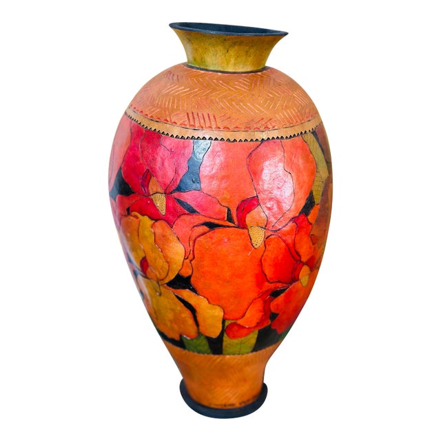 Art Pottery Vase, Signed For Sale