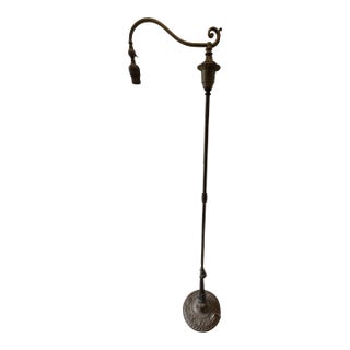 Antique Victorian Brass Bridge Arm Standing Lamp For Sale
