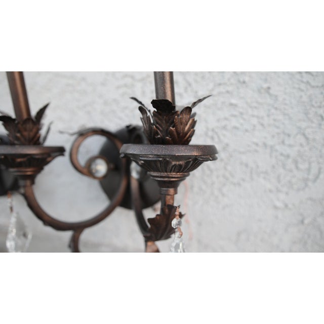 Acanthus Leaf Exterior 3-Arm Sconces - a Pair For Sale - Image 10 of 13