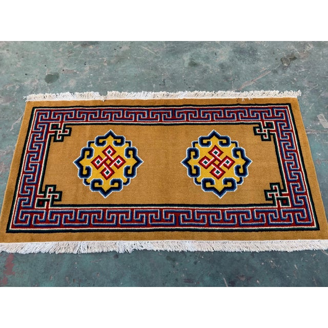 Vintage Mongolian Rug For Sale - Image 3 of 9