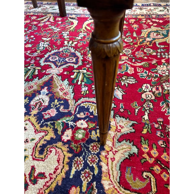 Neoclassical Mixed Wood Marquetry Italian Antique Writing Desk For Sale - Image 9 of 14