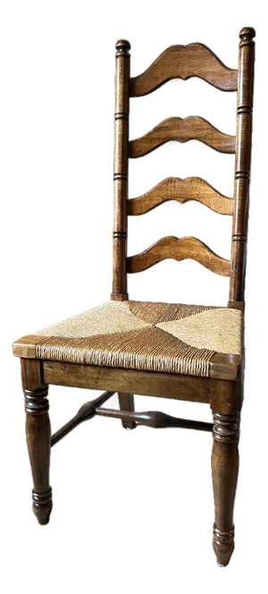 Vintage French Country Ladder Back Dining Chair