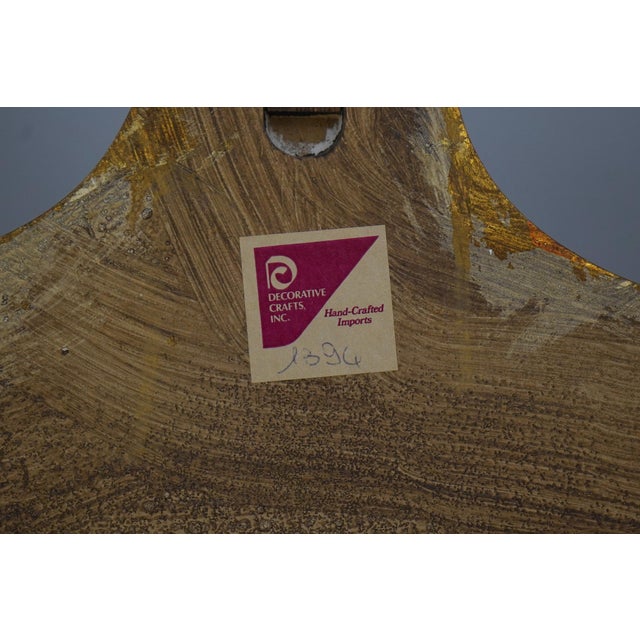 Decorative Crafts Carved Frame Gold Gilt Mirror For Sale - Image 11 of 11