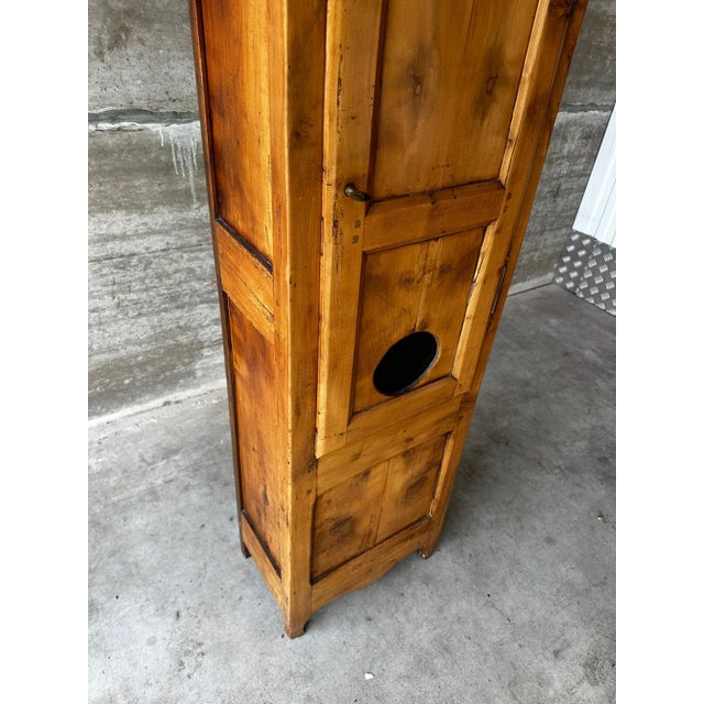 Tan Antique Early 19th Century French Cherrywood Grandfather Clock Case For Sale - Image 8 of 18