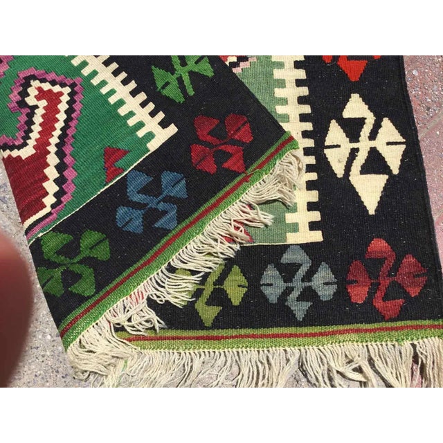 Vintage Turkish Kilim Rug - 38.5" X 60" For Sale In Raleigh - Image 6 of 8