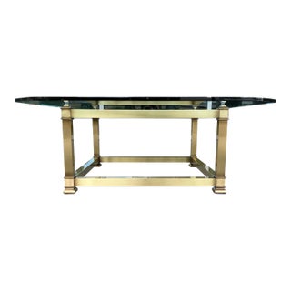 Brass Profile Coffee Table From Mastercraft For Sale