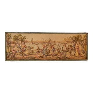 19th Century Large Antique Framed European Tapestry For Sale